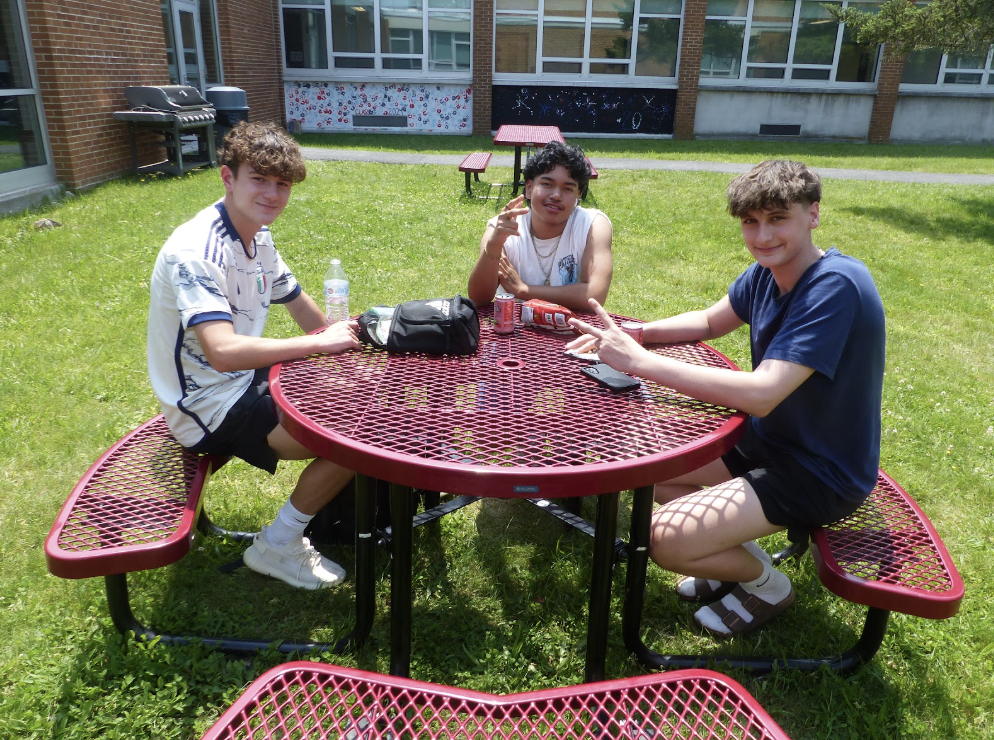 Juniors in the Senior Courtyard